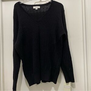 Merona 1X black cable knit sweater.